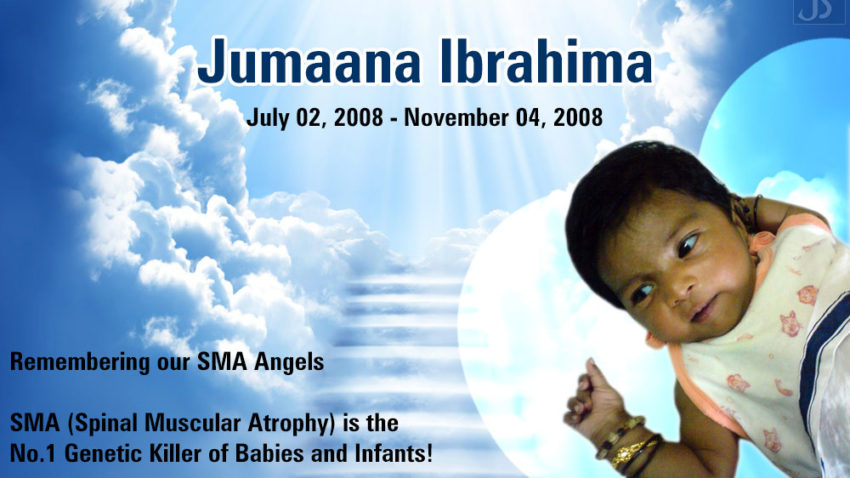 SMA Angel Jumaana Ibrahima - SMA (Spinal Muscular Atrophy) is the No.1 Genetic Killer of Babies and Infants!
